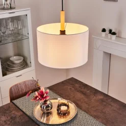 Lampes En Tissu-hofstein Suspension Kelapa Écru, 1 lumière