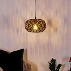 Lampe Turque-hofstein Suspension Kemer Rouille, 1 lumière