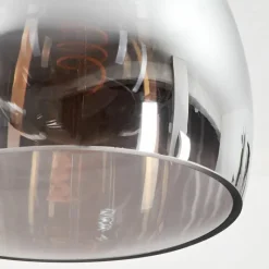 hofstein Suspension Kenong Fumé, Noir, 3 lumières