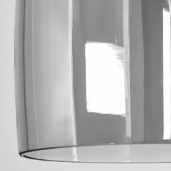 Suspension Verre Fumé-hofstein Suspension Kenong Noir, 4 lumières