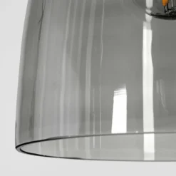 Suspension Verre Fumé-hofstein Suspension Kenong Noir, 3 lumières