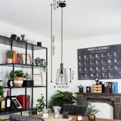 Suspension Verre Fumé-hofstein Suspension Kenong Noir, 1 lumière