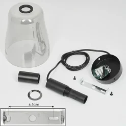 Suspension Verre Fumé-hofstein Suspension Kenong Noir, 1 lumière