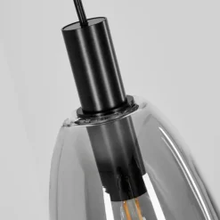 Suspension Verre Fumé-hofstein Suspension Kenong Noir, 1 lumière