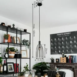 Suspension Verre Fumé-hofstein Suspension Kenong Noir, 1 lumière