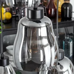 hofstein Suspension Kenong Noir, 6 lumières