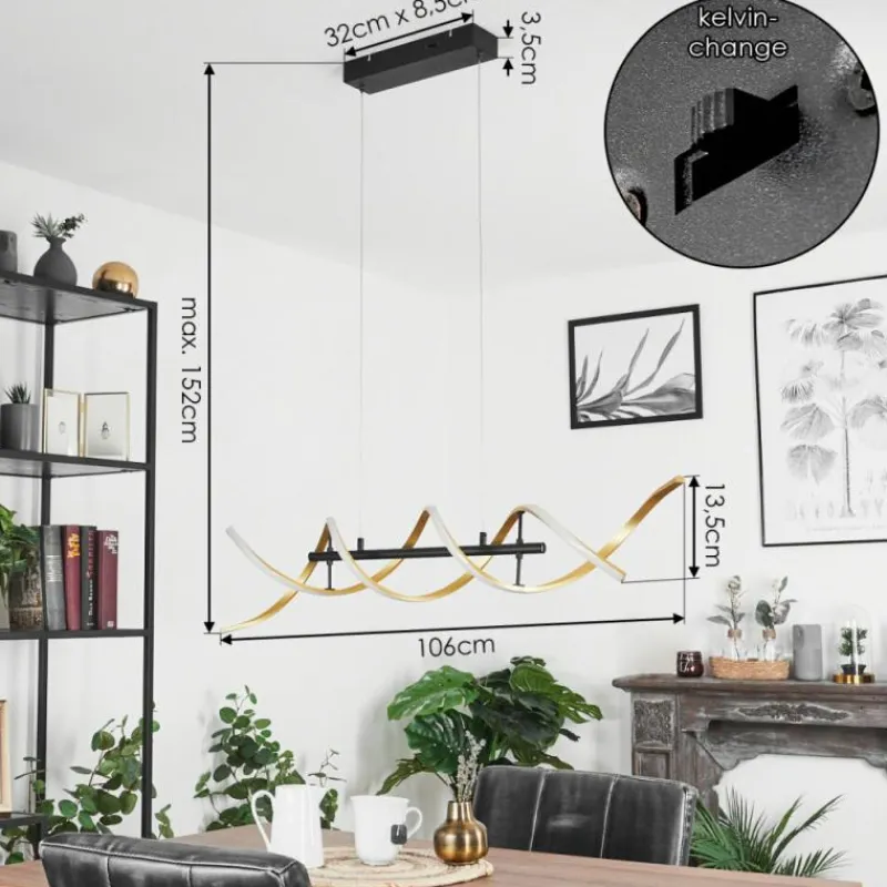 hofstein Suspension Khovet LED Noir, 1 lumière