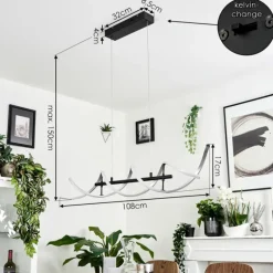 hofstein Suspension Khovet LED Noir, 1 lumière