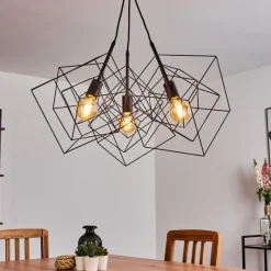 Lampes Industrielles-hofstein Suspension Kigali Noir, 3 lumières