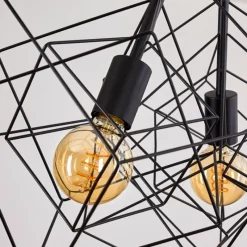 Lampes Industrielles-hofstein Suspension Kigali Noir, 3 lumières