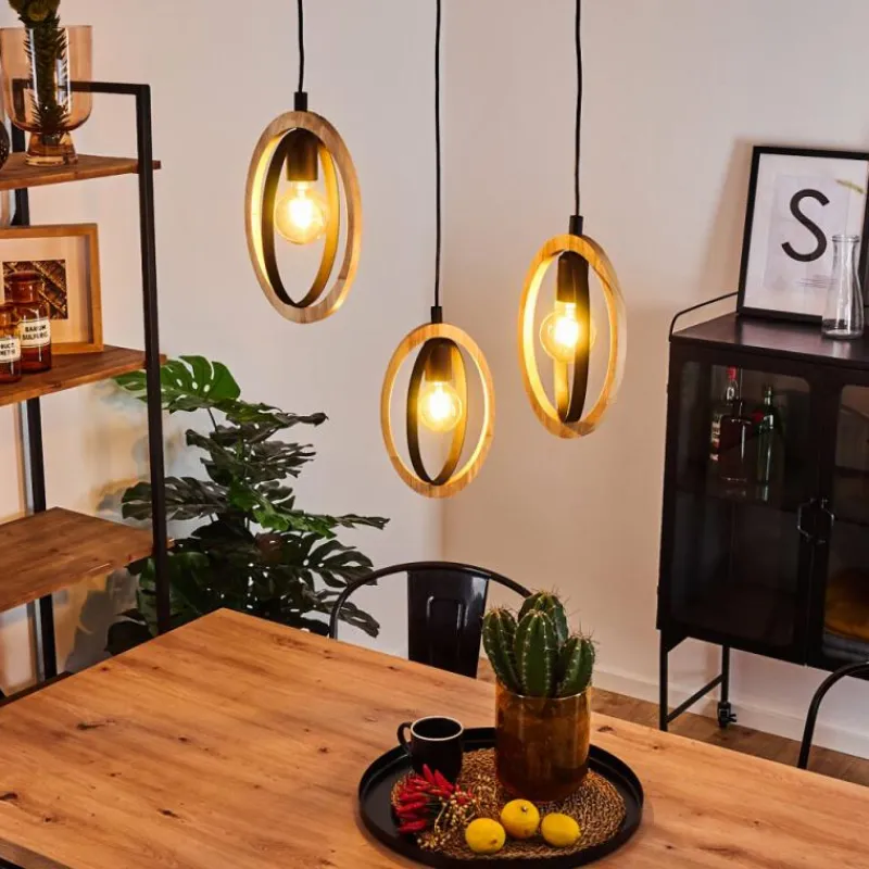 Luminaires Scandinaves-hofstein Suspension Kintore Noir, 3 lumières