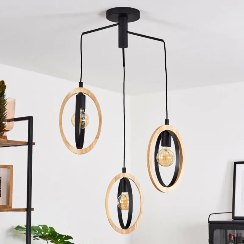 Luminaires Scandinaves-hofstein Suspension Kintore Noir, 3 lumières