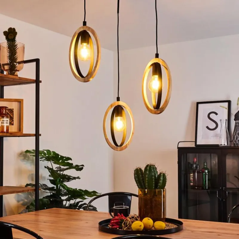 Luminaires Scandinaves-hofstein Suspension Kintore Noir, 3 lumières