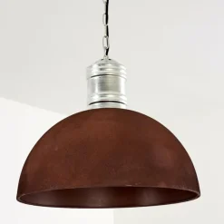 Lampes Industrielles-hofstein Suspension Kinzua Rouille, Argenté, 1 lumière