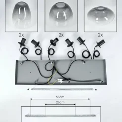 hofstein Suspension Kissaboui Noir, 6 lumières