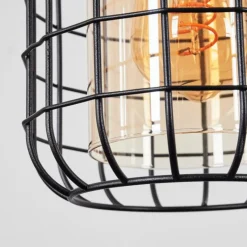 hofstein Suspension Kiubneko Laiton, Noir, 3 lumières