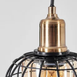 hofstein Suspension Kiubneko Laiton, Noir, 3 lumières