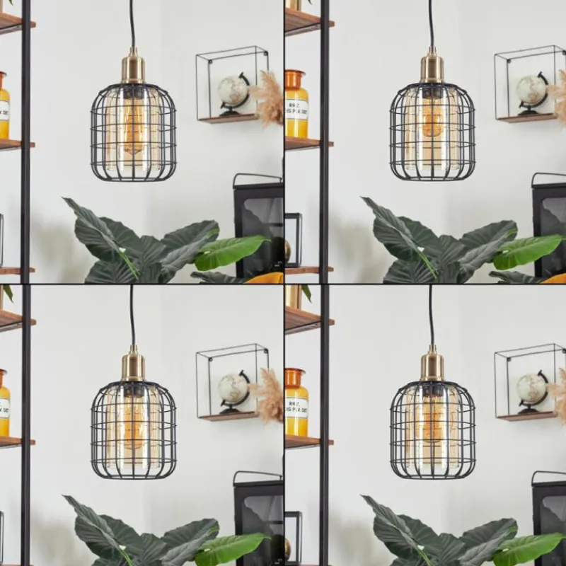 hofstein Suspension Kiubneko Noir, 1 lumière