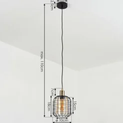 hofstein Suspension Kiubneko Noir, 1 lumière