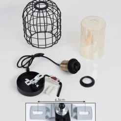 hofstein Suspension Kiubneko Noir, 1 lumière