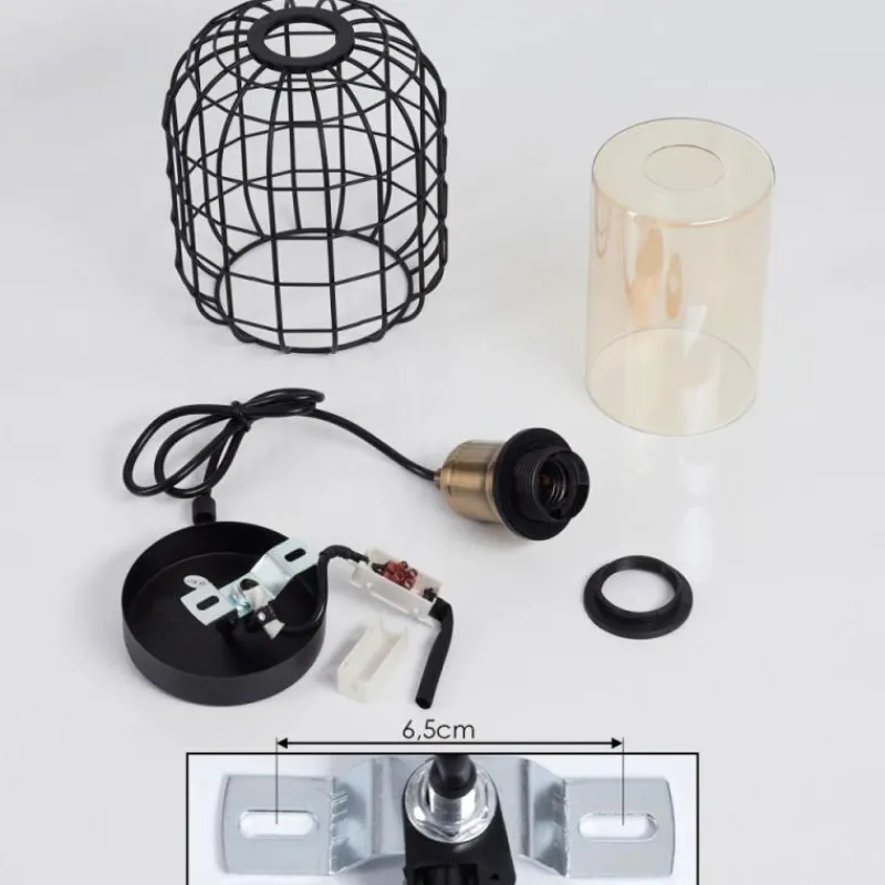 hofstein Suspension Kiubneko Noir, 1 lumière