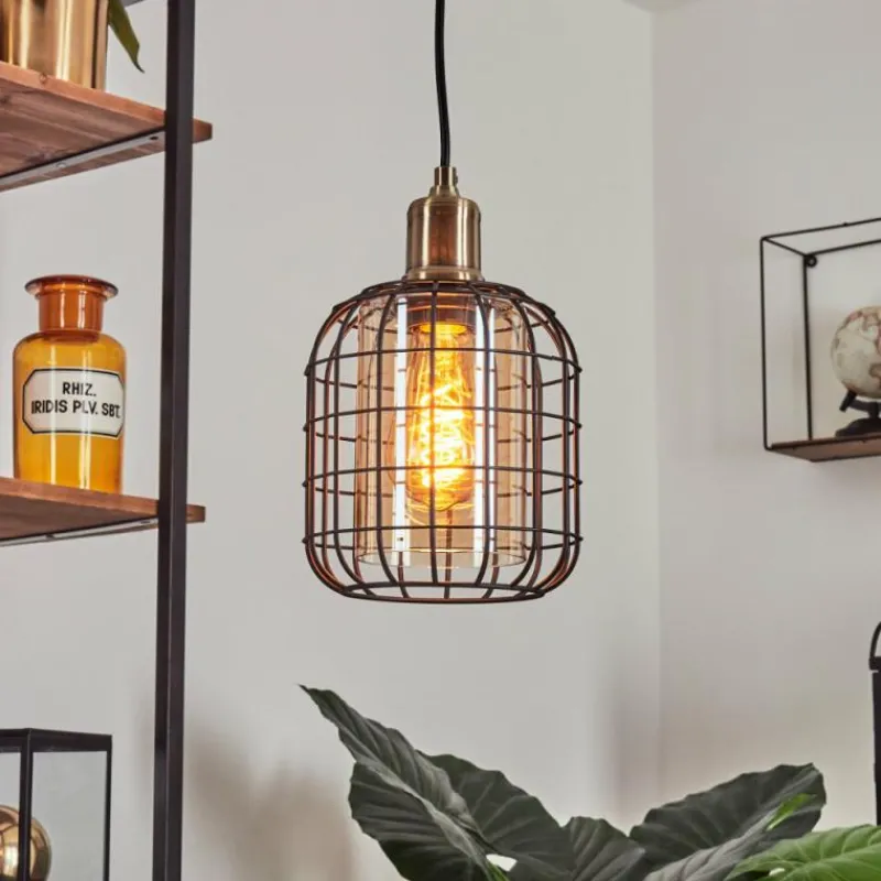 hofstein Suspension Kiubneko Noir, 1 lumière