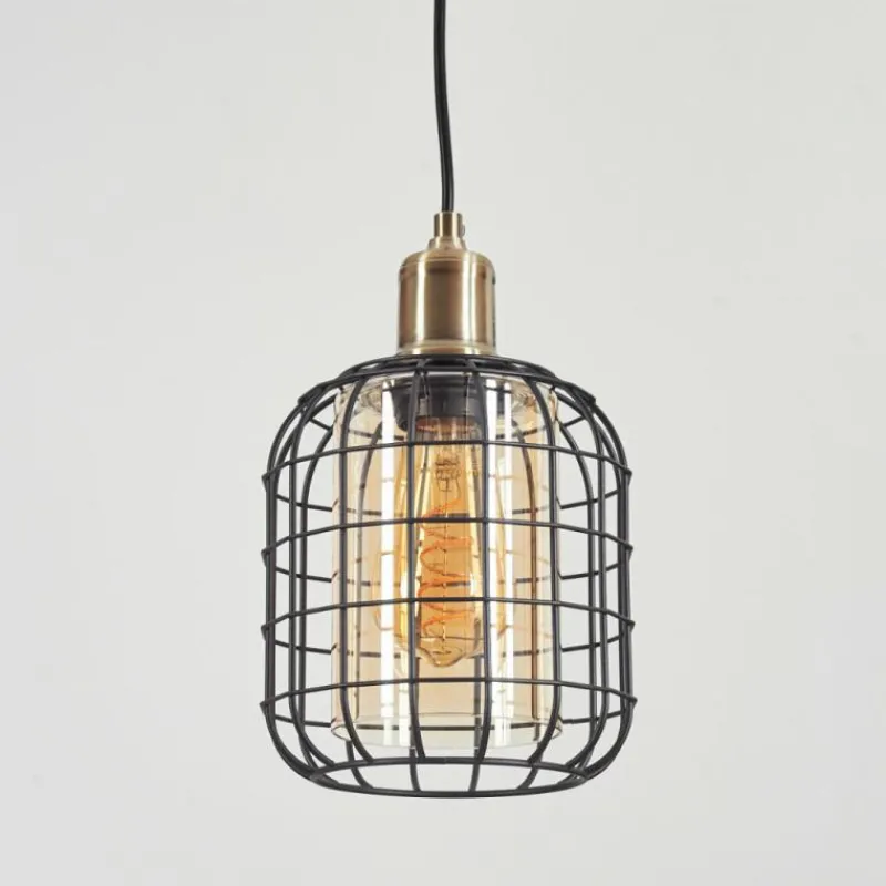 hofstein Suspension Kiubneko Noir, 1 lumière