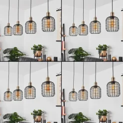 hofstein Suspension Kiubneko Noir, 4 lumières