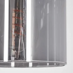 Suspension Verre Fumé-hofstein Suspension Klemtoo Noir, 3 lumières