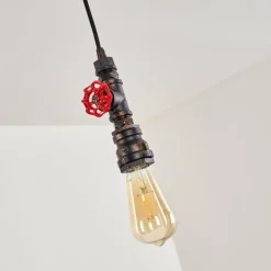 Lampes Vintages & Rétros-hofstein Suspension Kolyma Rouille, Noir, 1 lumière