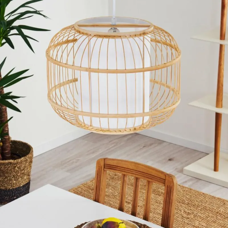 Lampes En Tissu-hofstein Suspension Kondoz Blanc, 1 lumière