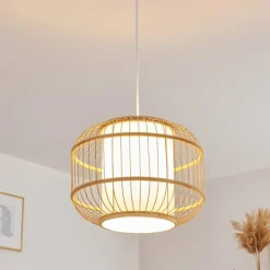 Lampes En Tissu-hofstein Suspension Kondoz Blanc, 1 lumière