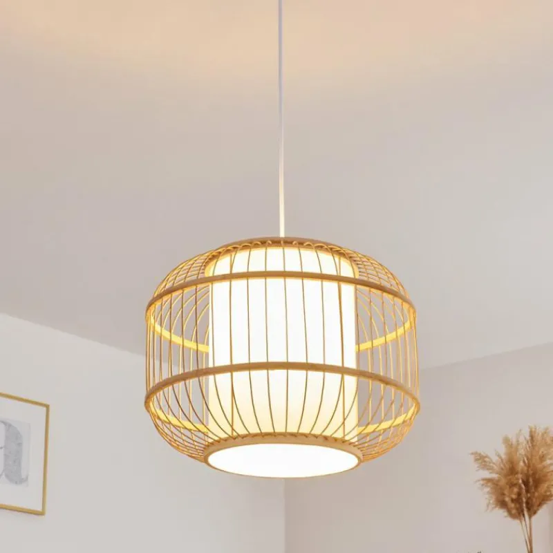 Lampes En Tissu-hofstein Suspension Kondoz Blanc, 1 lumière