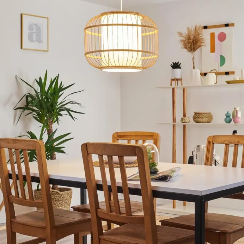 Lampes En Tissu-hofstein Suspension Kondoz Blanc, 1 lumière