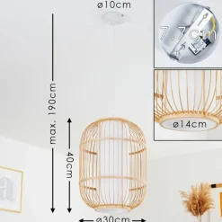 Lampes En Tissu-hofstein Suspension Kondoz Blanc, 1 lumière