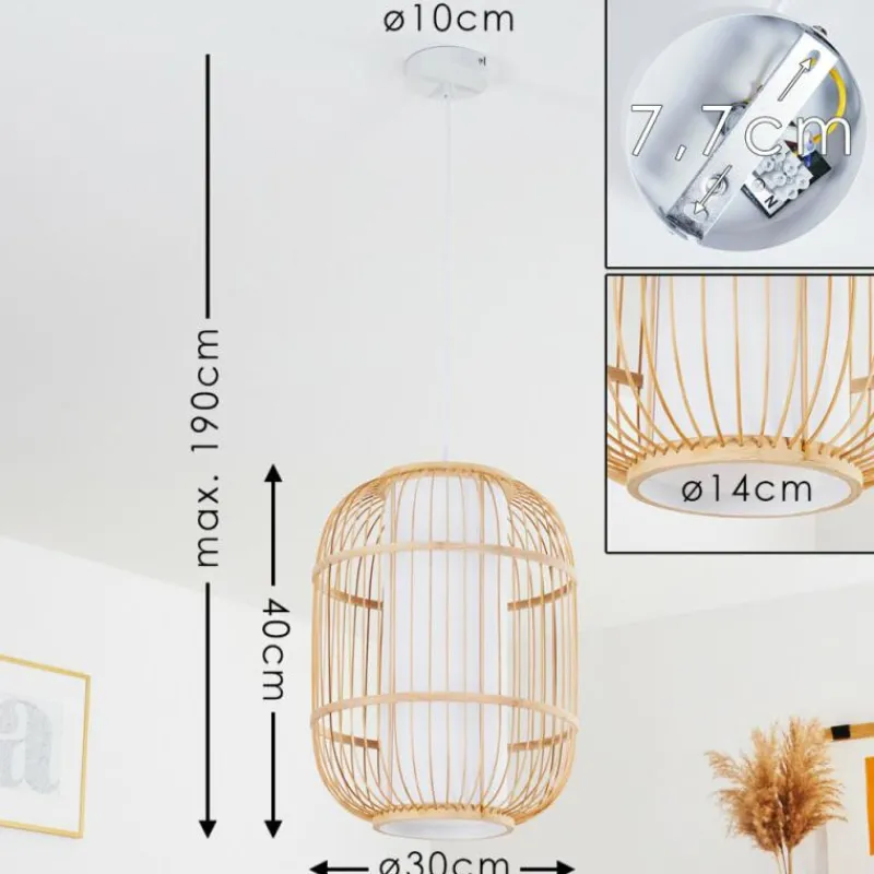 Lampes En Tissu-hofstein Suspension Kondoz Blanc, 1 lumière
