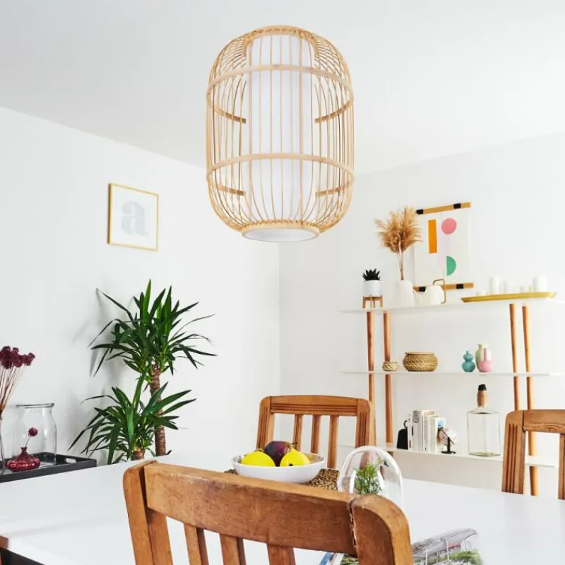 Lampes En Tissu-hofstein Suspension Kondoz Blanc, 1 lumière