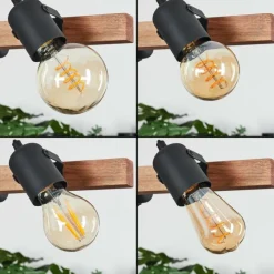 Luminaires Scandinaves-hofstein Suspension Kouk Écru, Noir, 4 lumières