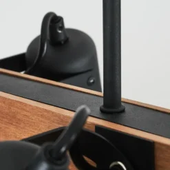 Luminaires Scandinaves-hofstein Suspension Kouk Écru, Noir, 4 lumières