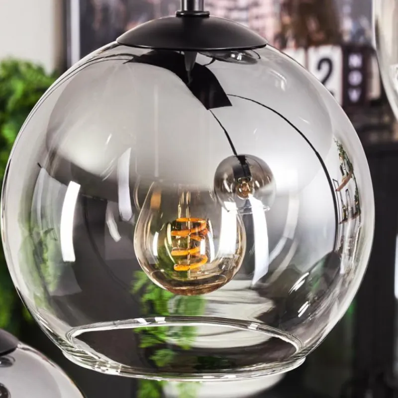 hofstein Suspension Koyoto Clair, Fumé, 8 lumières