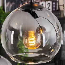 hofstein Suspension Koyoto Clair, Fumé, 8 lumières