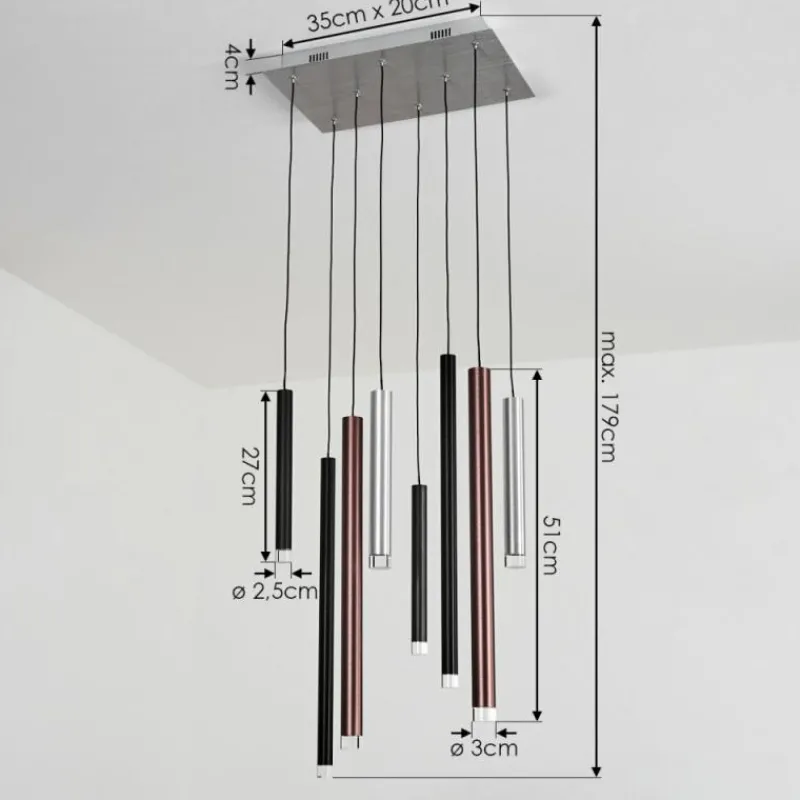 hofstein Suspension Krachang LED Aluminium, 1 lumière