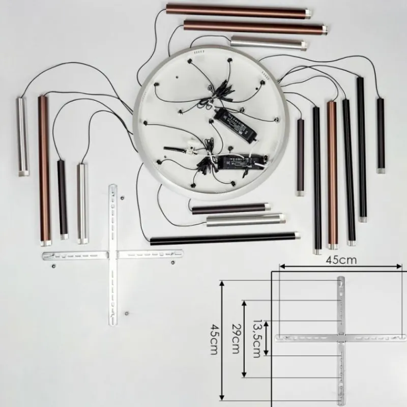 hofstein Suspension Krachang LED Aluminium, 1 lumière