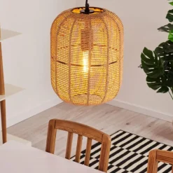 Style Boho-Chic-hofstein Suspension Krens Noir, 1 lumière