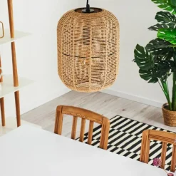 Style Boho-Chic-hofstein Suspension Krens Noir, 1 lumière