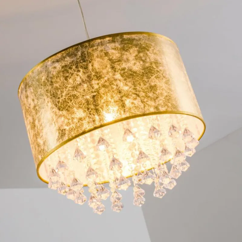 Lampes En Tissu-hofstein Suspension Kunes Nickel mat, 1 lumière