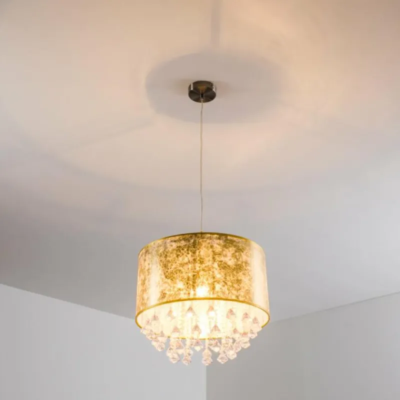 Lampes En Tissu-hofstein Suspension Kunes Nickel mat, 1 lumière