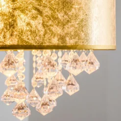 Lampes En Tissu-hofstein Suspension Kunes Nickel mat, 1 lumière