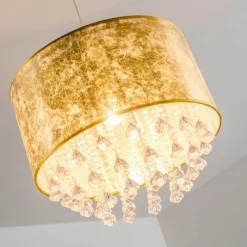 Lampes En Tissu-hofstein Suspension Kunes Nickel mat, 1 lumière