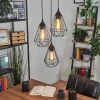 Lampes Vintages & Rétros-hofstein Suspension Kunir Noir, 3 lumières